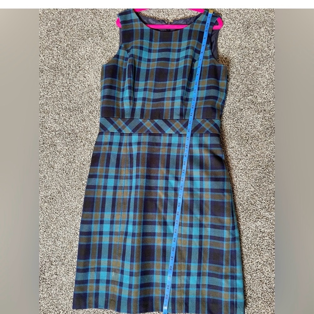 💙Tommy Hilfiger Blue and Black Plaid Mini Dress size 6 - Picture 4 of 5